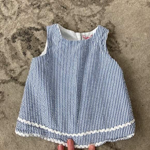 Ruffle Butts Ric Rac Swing Top and Bloomer Set with matching Woven Headband - Picture 5 of 13